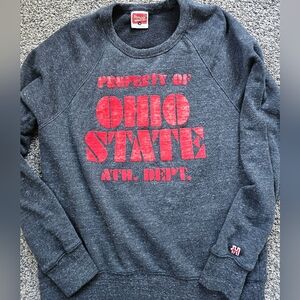 HOMAGE Charcoal Ohio State Crewneck Sweater. Mens Size Medium